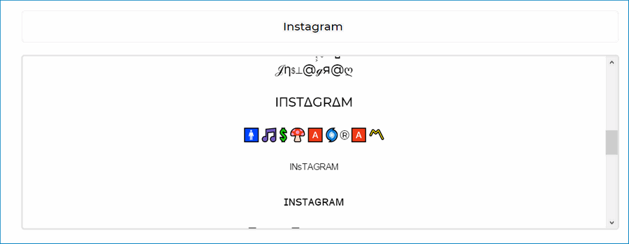 Шрифты Instagram